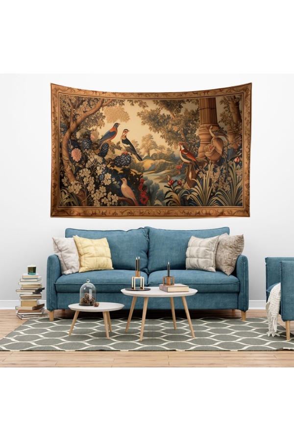 Geyik Askıda Hayvan Desenli Duvar Örtüsü Duvar Halısı Tapestry Geyik Askıda Hayvan Desenli Duvar Örtüsü Duvar Halısı Tapestry