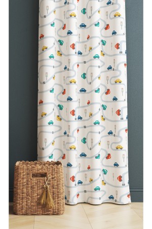Renkli Araba Trafik Desenli Erkek Çocuk Odası Fon Perde 140x260cm Renkli Araba Trafik Desenli Erkek Çocuk Odası Fon Perde 140x260cm