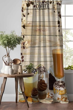 Kahve Bardaklı Sarmaşık Desenli Djital Baskılı Yemek Odası Mutfak Fon Perde 140x260cm Kahve Bardaklı Sarmaşık Desenli Djital Baskılı Yemek Odası Mutfak Fon Perde 140x260cm