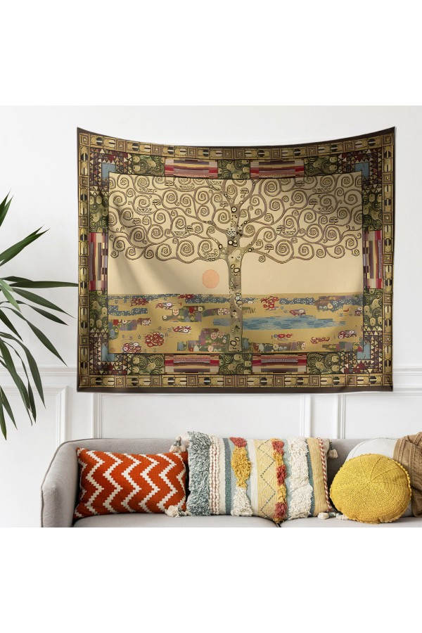 Yeşil Orman Yolu Desenli Duvar Örtüsü Duvar Halısı Tapestry Yeşil Orman Yolu Desenli Duvar Örtüsü Duvar Halısı Tapestry