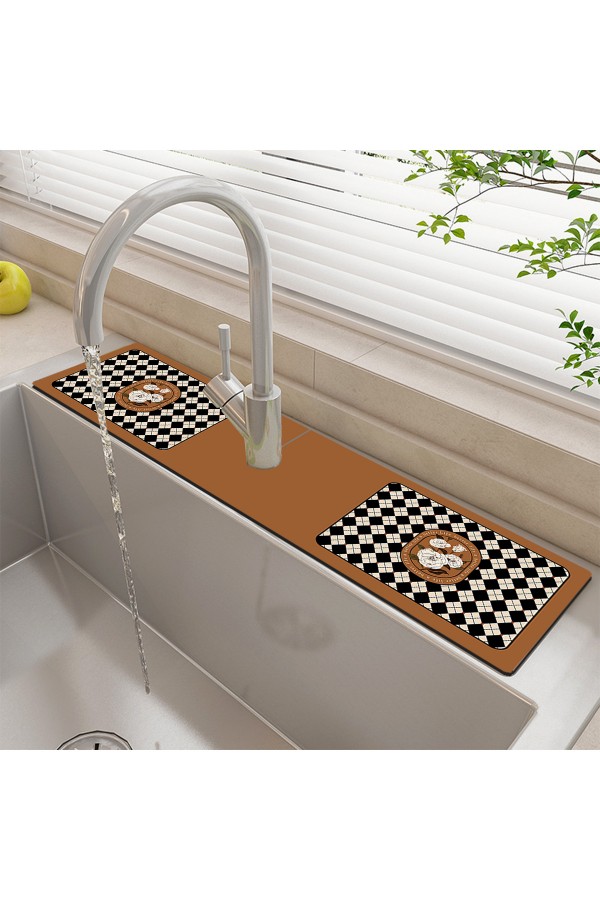Else Su Tutucu Musluk Matı Banyo Mutfak Organizer Lavabo Matı Bulaşık Süngeri Matı Ds01