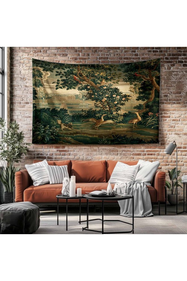 Yıldız Geyik Hayvan Desenli Duvar Örtüsü Duvar Halısı Tapestry Yıldız Geyik Hayvan Desenli Duvar Örtüsü Duvar Halısı Tapestry