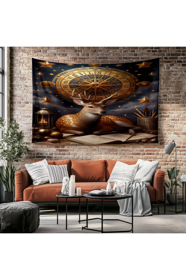 Fransız Vintage Turnuva Desenli Duvar Örtüsü Duvar Halısı Tapestry