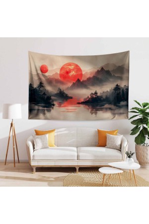 Japon Gün Batımı Manzara Desenli Duvar Örtüsü Duvar Halısı Tapestry Japon Gün Batımı Manzara Desenli Duvar Örtüsü Duvar Halısı Tapestry