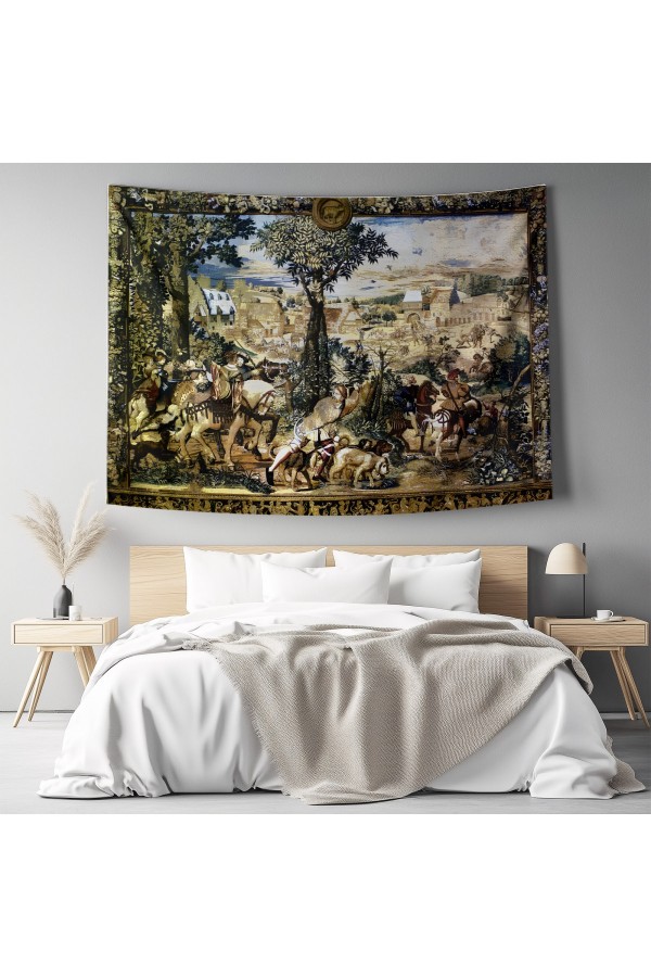 Orman Manzara Yağlı Boya Desenli Duvar Örtüsü Duvar Halısı Tapestry Orman Manzara Yağlı Boya Desenli Duvar Örtüsü Duvar Halısı Tapestry
