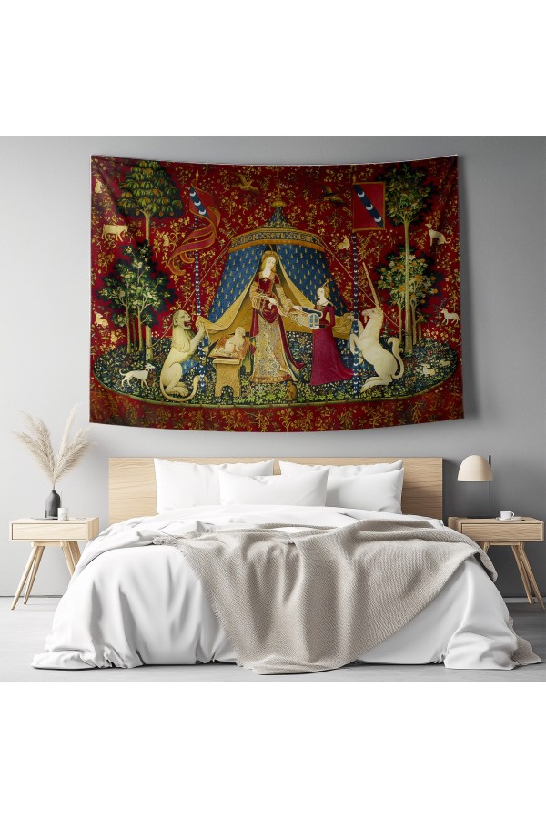 Ortaçağ Retro Fransız Desenli Duvar Örtüsü Duvar Halısı Tapestry Ortaçağ Retro Fransız Desenli Duvar Örtüsü Duvar Halısı Tapestry