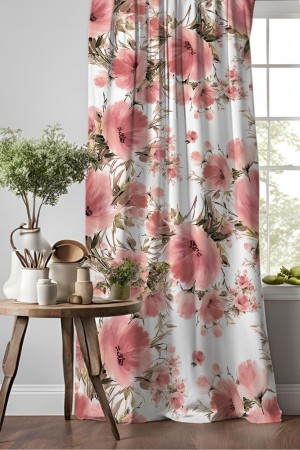 Pembe Güller Desenli Djital Baskılı Yemek Odası Mutfak Fon Perde 140x260cm Pembe Güller Desenli Djital Baskılı Yemek Odası Mutfak Fon Perde 140x260cm