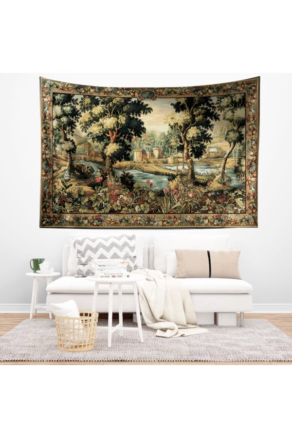 Hippi Kız Desenli Duvar Örtüsü Duvar Halısı Tapestry