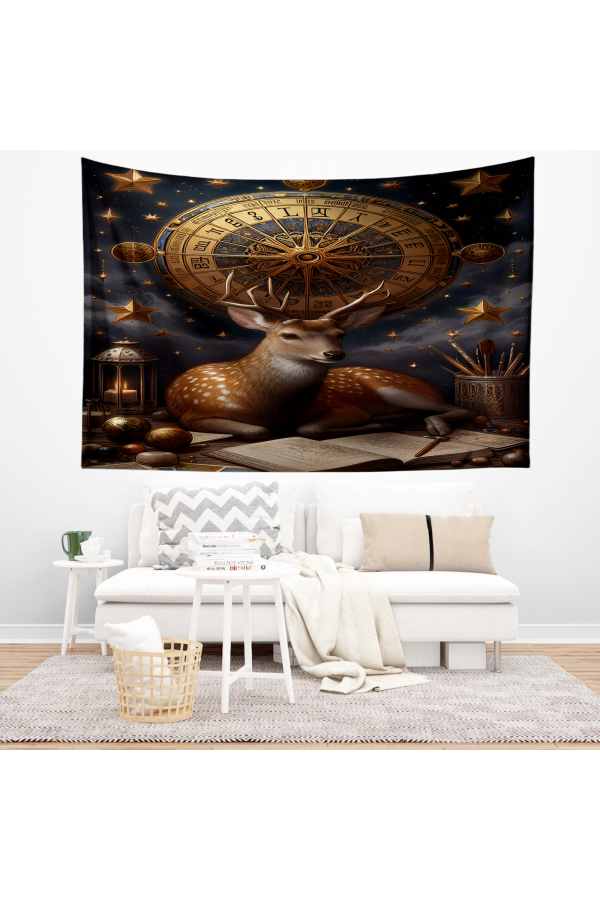 Fransız Vintage Turnuva Desenli Duvar Örtüsü Duvar Halısı Tapestry