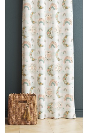 Boho Gökkuşağı Desenli Kız Çocuk Odası Fon Perde 140x260cm Boho Gökkuşağı Desenli Kız Çocuk Odası Fon Perde 140x260cm