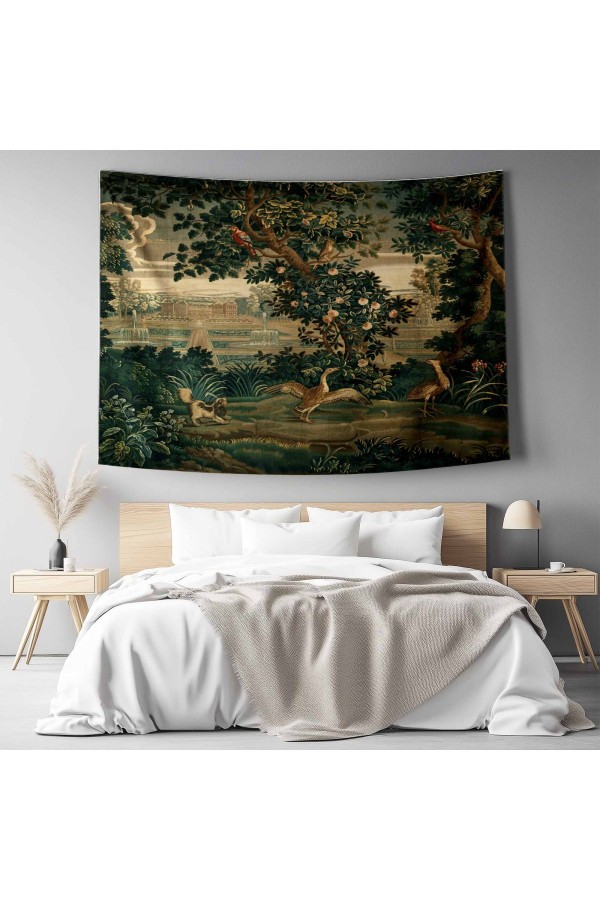 Yıldız Geyik Hayvan Desenli Duvar Örtüsü Duvar Halısı Tapestry Yıldız Geyik Hayvan Desenli Duvar Örtüsü Duvar Halısı Tapestry