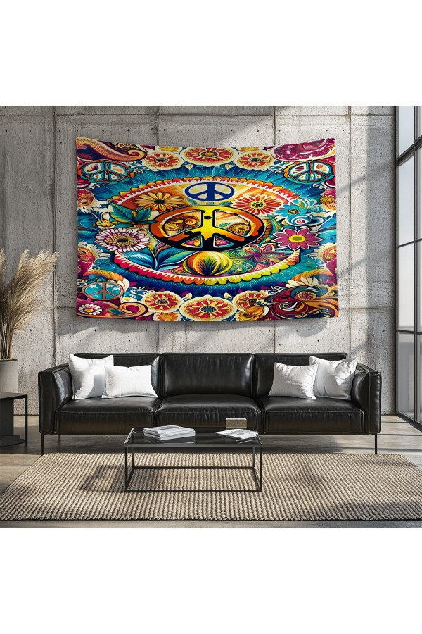 Ay Kedi Gemili Mistik Desenli Duvar Örtüsü Duvar Halısı Tapestry