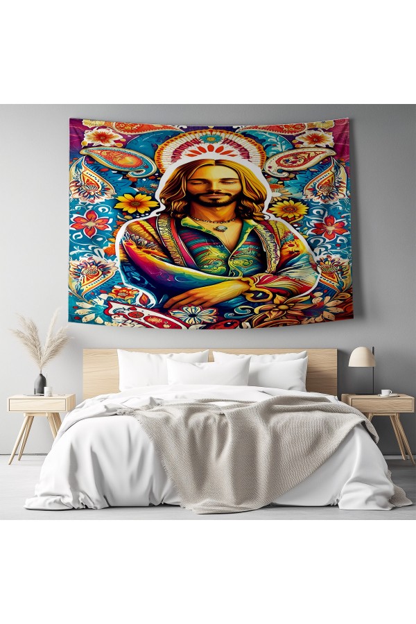 Göl Orman Manzara Desenli Duvar Örtüsü Duvar Halısı Tapestry Göl Orman Manzara Desenli Duvar Örtüsü Duvar Halısı Tapestry