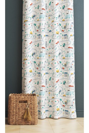 Araba Sürme Trafik Desenli Erkek Çocuk Odası Fon Perde 140x260cm Araba Sürme Trafik Desenli Erkek Çocuk Odası Fon Perde 140x260cm