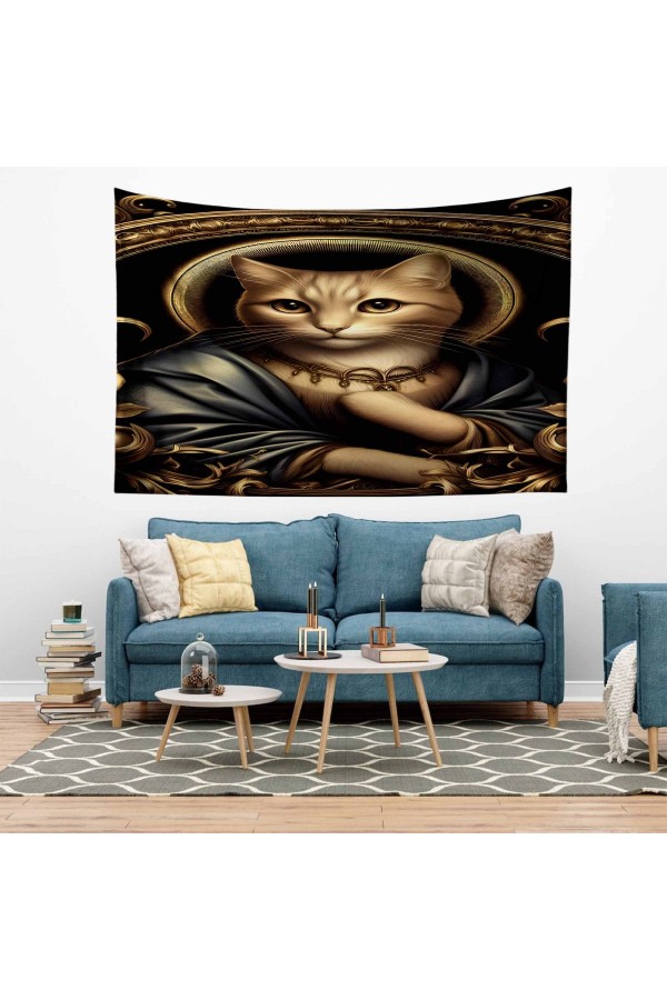 Fransız Vintage Yaşam Ağacı Desenli Duvar Örtüsü Duvar Halısı Tapestry