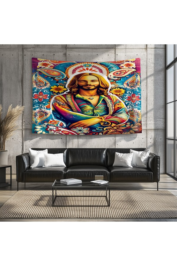 Göl Orman Manzara Desenli Duvar Örtüsü Duvar Halısı Tapestry Göl Orman Manzara Desenli Duvar Örtüsü Duvar Halısı Tapestry