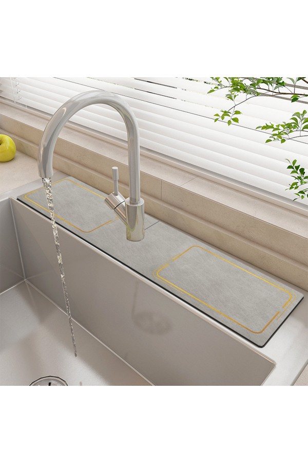Else Su Tutucu Musluk Matı Banyo Mutfak Organizer Lavabo Matı Bulaşık Süngeri Matı Ds08