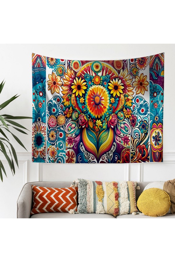 Sakura Ağaçları Ay Manzara Japon Desenli Duvar Örtüsü Duvar Halısı Tapestry Sakura Ağaçları Ay Manzara Japon Desenli Duvar Örtüsü Duvar Halısı Tapestry