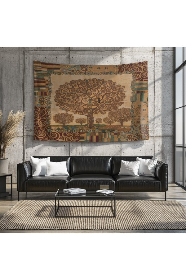 Yeşil Kahverengi Orman Desenli Duvar Örtüsü Duvar Halısı Tapestry Yeşil Kahverengi Orman Desenli Duvar Örtüsü Duvar Halısı Tapestry