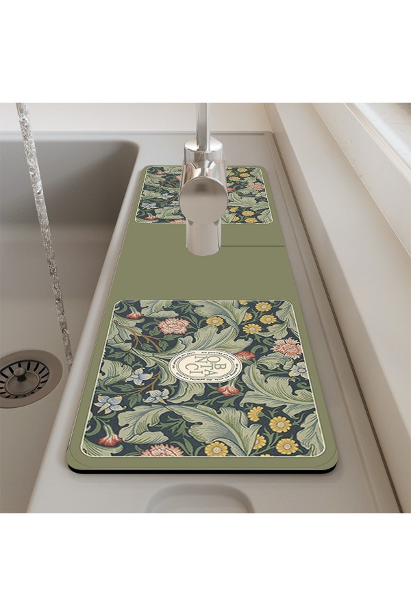 Else Su Tutucu Musluk Matı Banyo Mutfak Organizer Lavabo Matı Bulaşık Süngeri Matı Ds03