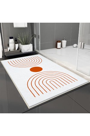 Minimal Geometrik Desenli Tekli Banyo Paspas Halısı Kaymaz Yıkanabilir Minimal Geometrik Desenli Tekli Banyo Paspas Halısı Kaymaz Yıkanabilir