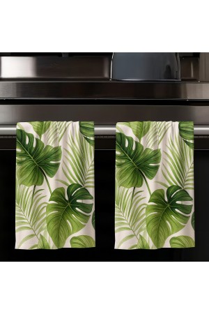 Yeşil Yapraklı Desenli 2 li Set Dekoratif Yıkanabilir Pamuklu Mutfak Fırın El Havlusu 35x50 cm Yeşil Yapraklı Desenli 2 li Set Dekoratif Yıkanabilir Pamuklu Mutfak Fırın El Havlusu 35x50 cm