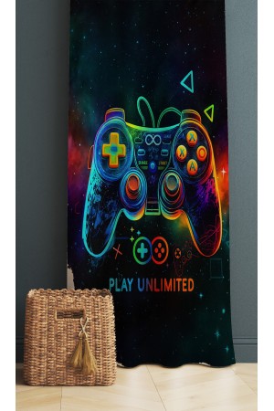 Oyun Konsol Joystick Gamer Desenli Dijital Baskı Fon Perde 140x260cm Oyun Konsol Joystick Gamer Desenli Dijital Baskı Fon Perde 140x260cm