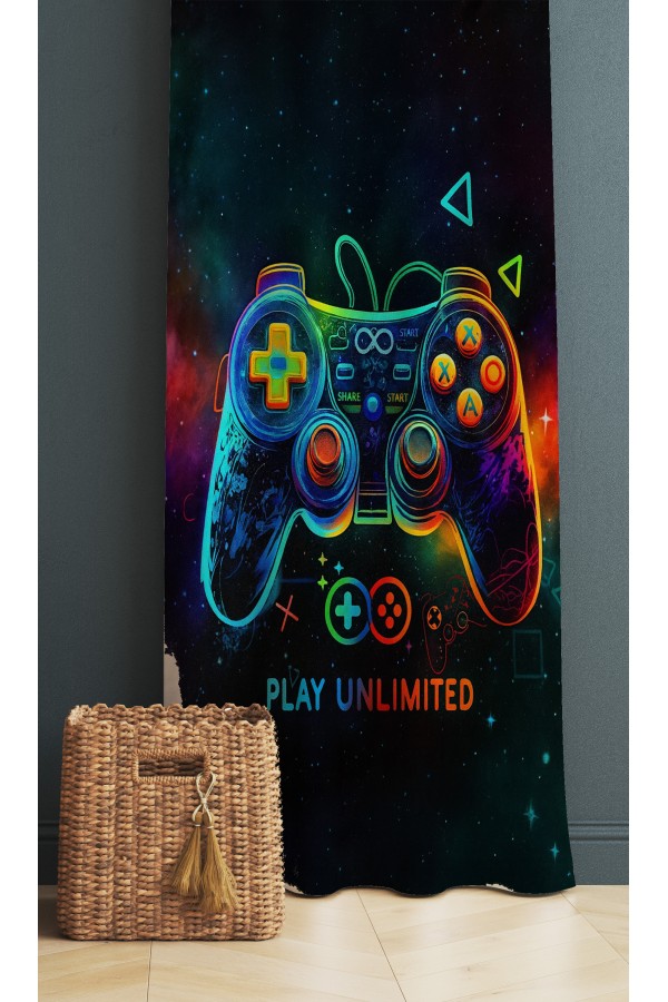 Oyun Konsol Joystick Gamer Desenli Dijital Baskı Fon Perde 140x260cm Oyun Konsol Joystick Gamer Desenli Dijital Baskı Fon Perde 140x260cm