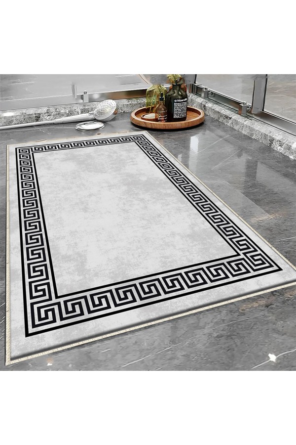 Gri Kilit Desenli Tekli Banyo Paspas Halısı Kaymaz Yıkanabilir Gri Kilit Desenli Tekli Banyo Paspas Halısı Kaymaz Yıkanabilir