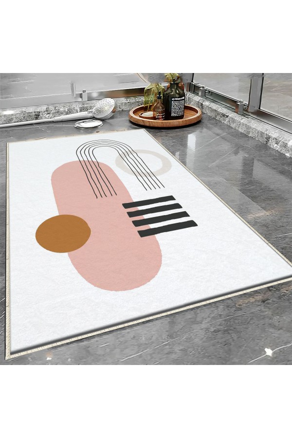 Kaktüs Desenli Tekli Banyo Paspas Halısı Kaymaz Yıkanabilir