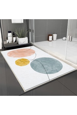 Renkli Minimal Desenli Tekli Banyo Paspas Halısı Kaymaz Yıkanabilir Renkli Minimal Desenli Tekli Banyo Paspas Halısı Kaymaz Yıkanabilir