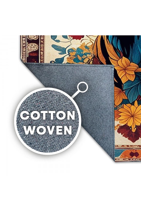 Keçi Desenli Dokuma Şönil Kilim Halı Yıkanabilir Salon Oturma Odası Mutfak Halısı