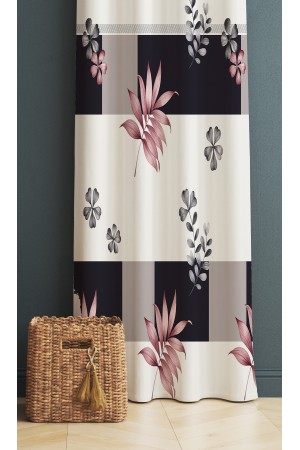 Geometrik Çiçek Desenli Dijital Baskı Fon Perde 140x260cm Geometrik Çiçek Desenli Dijital Baskı Fon Perde 140x260cm