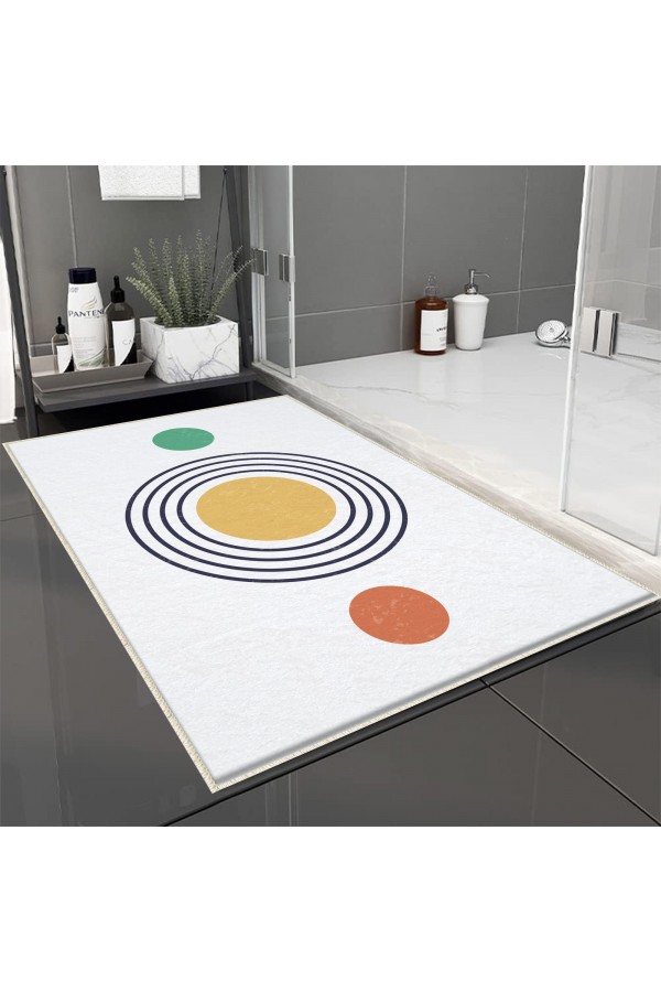 Gri Çizgili Desenli Tekli Banyo Paspas Halısı Kaymaz Yıkanabilir Gri Çizgili Desenli Tekli Banyo Paspas Halısı Kaymaz Yıkanabilir
