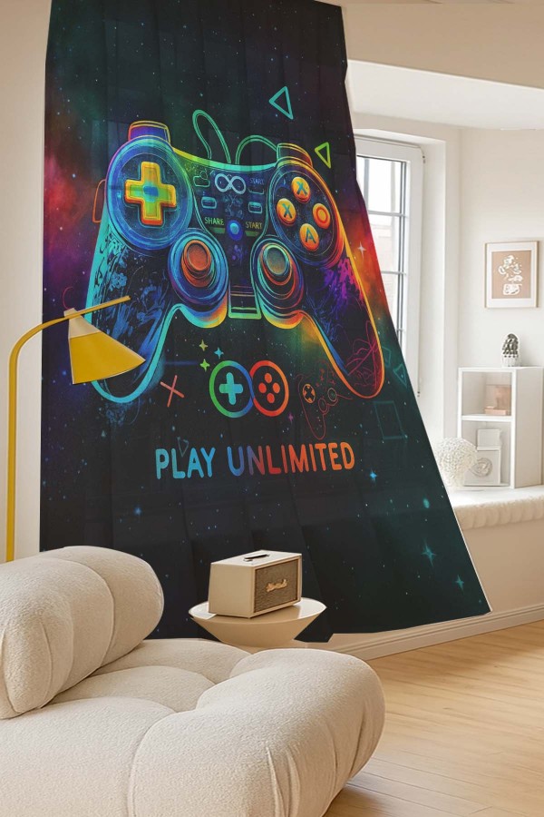 Oyun Konsol Joystick Gamer Desenli Dijital Baskı Fon Perde Salon Mutfak Yatak Odası 140x260cm Oyun Konsol Joystick Gamer Desenli Dijital Baskı Fon Perde Salon Mutfak Yatak Odası 140x260cm