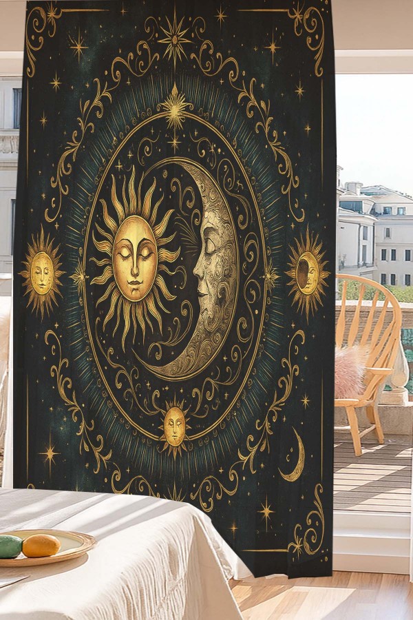 Ay Güneş Astronoloji Desenli Dijital Baskı Fon Perde Salon Mutfak Yatak Odası 140x260cm Ay Güneş Astronoloji Desenli Dijital Baskı Fon Perde Salon Mutfak Yatak Odası 140x260cm