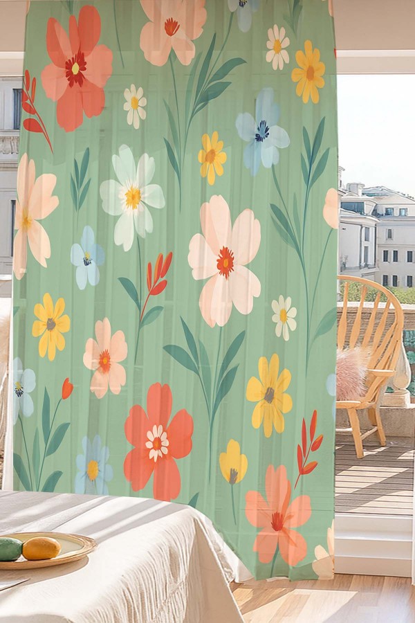 Minik Çiçekler Desenli Dijital Baskı Fon Perde Salon Mutfak Yatak Odası 140x260cm Minik Çiçekler Desenli Dijital Baskı Fon Perde Salon Mutfak Yatak Odası 140x260cm