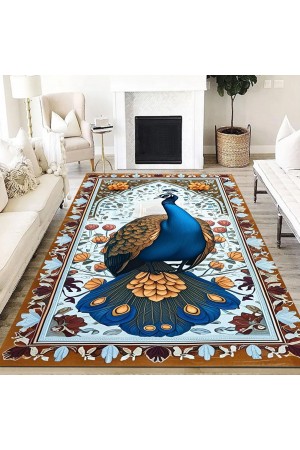 Tavus Kuşu Desenli Dokuma Şönil Kilim Halı Yıkanabilir Salon Oturma Odası Mutfak Halısı Tavus Kuşu Desenli Dokuma Şönil Kilim Halı Yıkanabilir Salon Oturma Odası Mutfak Halısı