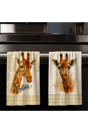 Zürafa Hayvanlı Desenli 2 li Set Dekoratif Yıkanabilir Pamuklu Mutfak Fırın El Havlusu 35x50 cm Zürafa Hayvanlı Desenli 2 li Set Dekoratif Yıkanabilir Pamuklu Mutfak Fırın El Havlusu 35x50 cm