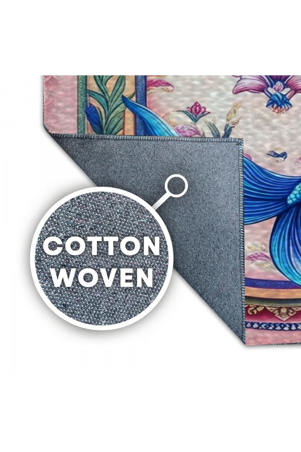 Deniz Kızı Desenli Dokuma Şönil Kilim Halı Yıkanabilir Salon Oturma Odası Çocuk Halısı