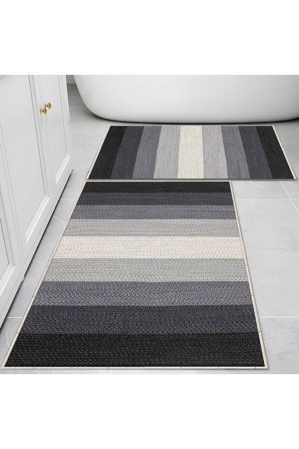Retro Karolar Desenli 2 li Klozet Takımı Banyo Paspas Halısı Kaymaz Yıkanabilir Retro Karolar Desenli 2 li Klozet Takımı Banyo Paspas Halısı Kaymaz Yıkanabilir