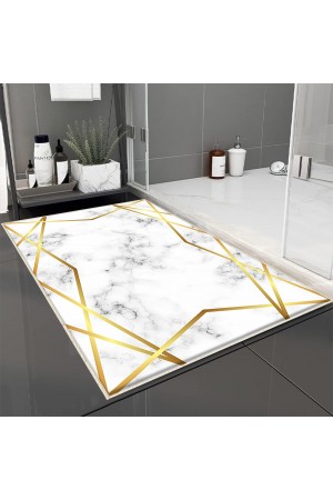 Buğday Başaklı Desenli Tekli Banyo Paspas Halısı Kaymaz Yıkanabilir Buğday Başaklı Desenli Tekli Banyo Paspas Halısı Kaymaz Yıkanabilir