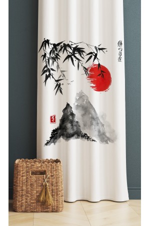 Japon Dağları Manzara Desenli Dijital Baskı Fon Perde 140x260cm Japon Dağları Manzara Desenli Dijital Baskı Fon Perde 140x260cm