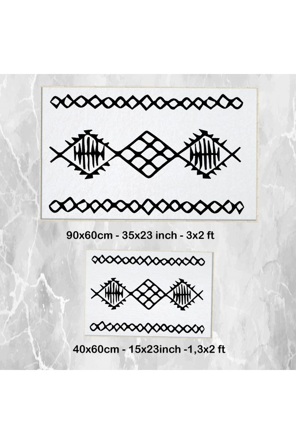 Turuncu Siyah Geometrik Desenli 2 li Klozet Takımı Banyo Paspas Halısı Kaymaz Yıkanabilir Turuncu Siyah Geometrik Desenli 2 li Klozet Takımı Banyo Paspas Halısı Kaymaz Yıkanabilir
