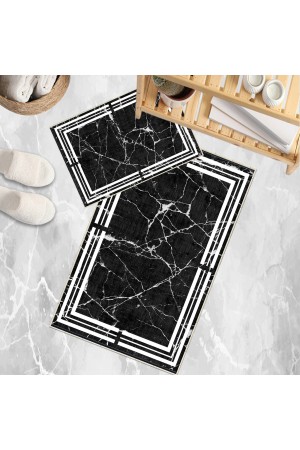 Mavi Sarı Karolar Desenli 2 li Klozet Takımı Banyo Paspas Halısı Kaymaz Yıkanabilir Mavi Sarı Karolar Desenli 2 li Klozet Takımı Banyo Paspas Halısı Kaymaz Yıkanabilir