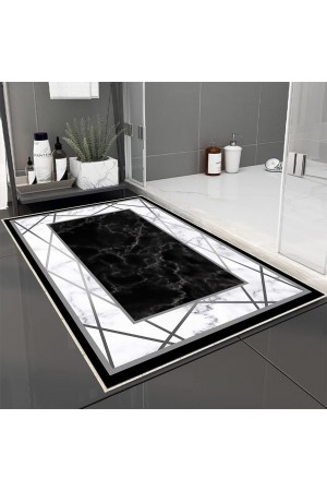 Renkli Çizgiler Desenli Tekli Banyo Paspas Halısı Kaymaz Yıkanabilir Renkli Çizgiler Desenli Tekli Banyo Paspas Halısı Kaymaz Yıkanabilir