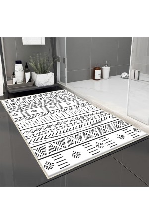 Yeşil Tropik Yapraklar Desenli Tekli Banyo Paspas Halısı Kaymaz Yıkanabilir Yeşil Tropik Yapraklar Desenli Tekli Banyo Paspas Halısı Kaymaz Yıkanabilir