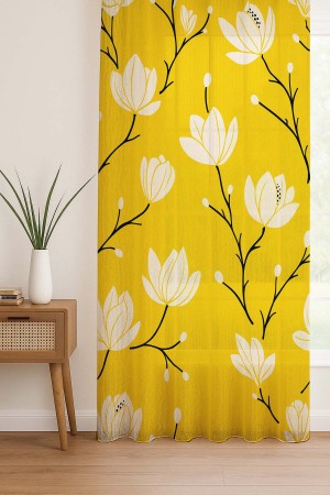 Sarı Beyaz Çiçekler Desenli Dijital Baskı Fon Perde Salon Mutfak Yatak Odası 140x260cm Sarı Beyaz Çiçekler Desenli Dijital Baskı Fon Perde Salon Mutfak Yatak Odası 140x260cm