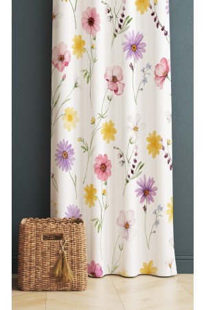 Renkli Bahar Çiçekleri Desenli Dijital Baskı Fon Perde 140x260cm Renkli Bahar Çiçekleri Desenli Dijital Baskı Fon Perde 140x260cm