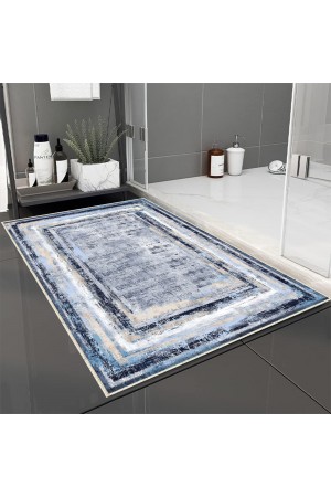 Kahverengi Çizgiler Desenli Tekli Banyo Paspas Halısı Kaymaz Yıkanabilir Kahverengi Çizgiler Desenli Tekli Banyo Paspas Halısı Kaymaz Yıkanabilir